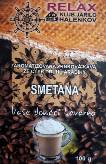 Smetana 100g - aromatizovan zrnkov kva 100% arabika